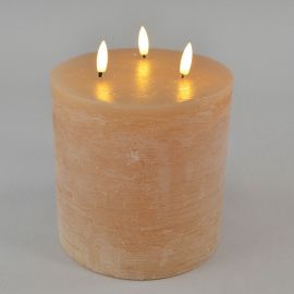 LED-Kerze kaffee mit 3 Dochten