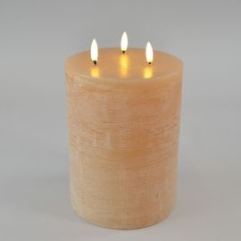 LED-Kerze kaffee mit 3 Dochten