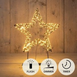 LED Stern mit 800 LED´s classic warm auf Standfuß 