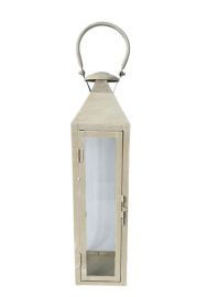 Laterne EnameL beige Metall/Glas