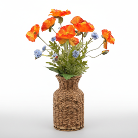 Mohn-Kornblumenstrauß