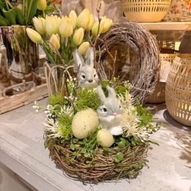 Ostergesteck mit Hasen & Dekoeiern