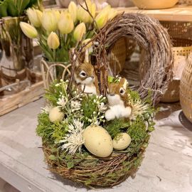 Ostergesteck mit Hasen & Dekoeiern