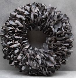 Palmblätter Kranz dark grey-wash