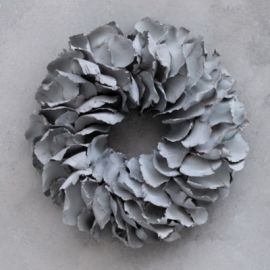 Palmblätter Kranz grey-mist