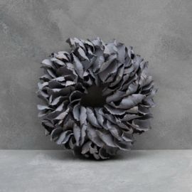 Palmblätter Kranz grey smoke
