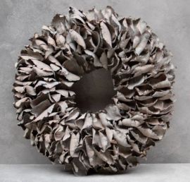 Palmblätter Kranz grey-wash