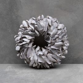 Palmblätter Kranz weiß