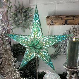 Papierstern Aldebaran grün (5 Zacken)