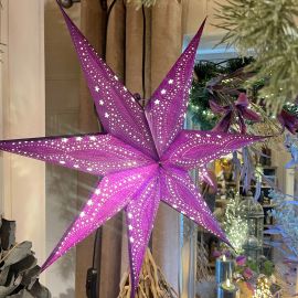 Papierstern Minoris lila (7 Zacken)