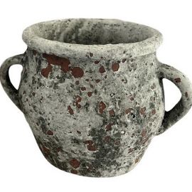 Pflanztopf MOOLA creme/grau