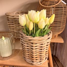 Rattankorb rund natur