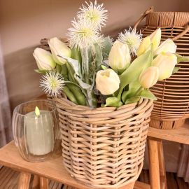 Rattankorb rund natur