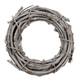 Rattankranz weiß gewischt