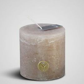 Rustic Kerze taupe