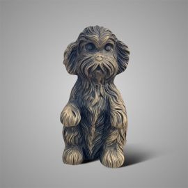 Sitzender Hund Majestic braun