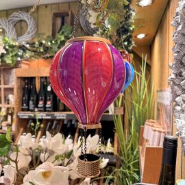 Solar Ballon violett mit Flammeneffekt (24 LED´s)