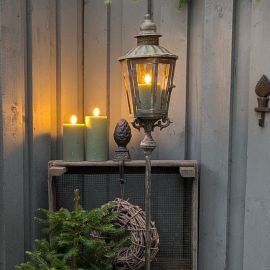 Stehlaterne grün/gold