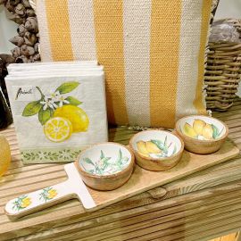 Tablett mit 3 Schalen LesFleurs 