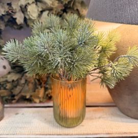 Tannenbund x3 grün beschneit mit Silberglitter