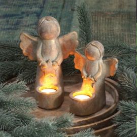 Teelichthalter Engel mit Stern Jewel