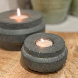 Teelichthalter Ufo Majestic Vintage grau