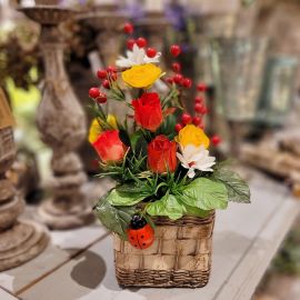 Tischgesteck Glückskäfer