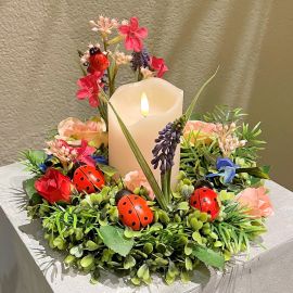 Tischkranz inkl. LED-Echtwachskerze