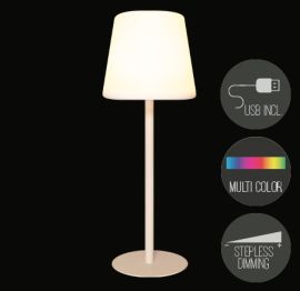 Tischlampe sand USB wiederaufladbar - verschiedene Lichtfarben -