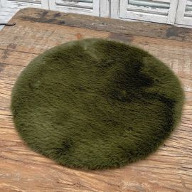 Tischset Plüsch olivgrün