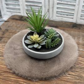 Tischset Plüsch taupe