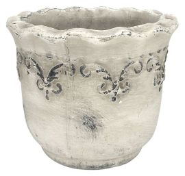 Topf Valo creme mit Verzierungen