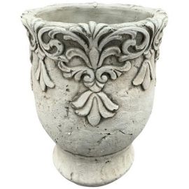 Topf Valo mit Verzierungen creme