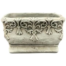 Topf Valo mit Verzierungen creme