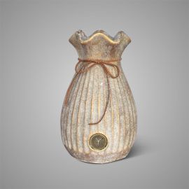 Vase Bagsac mit Lederband Jewel