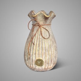 Vase Bagsac mit Lederband Jewel