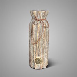 Vase Relief mit Lederband Jewel
