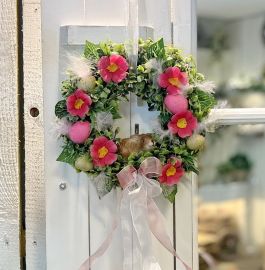 Wandkranz Primel mit Hase