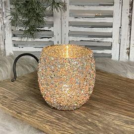 Windlicht Fancy silber/bunt