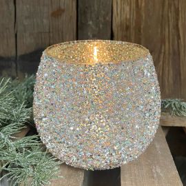 Windlicht Fancy silber/bunt