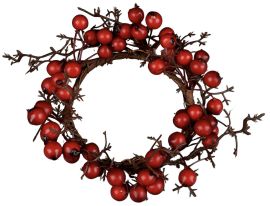 Winterkranz mit Beeren rot