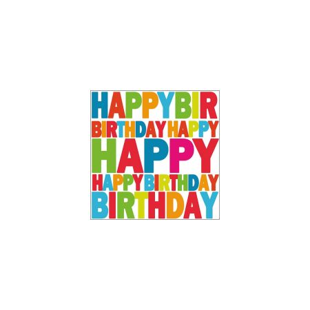 20er Servietten 'Happy Birthday'