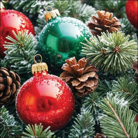 20er Servietten 'Weihnachtskugeln'