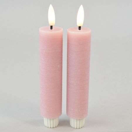 2er Set LED-Stabkerze malve