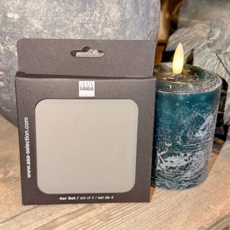 4er Set Untersetzer cement