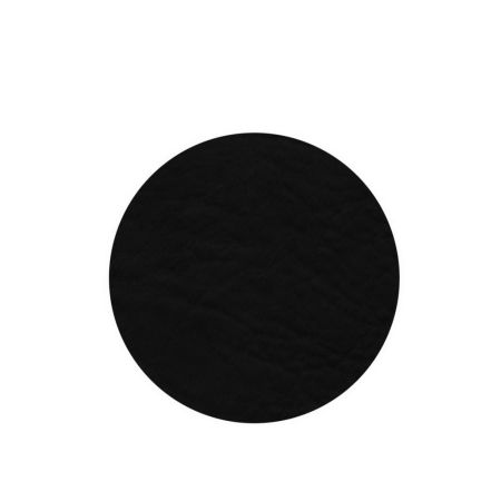 4er Set Untersetzer rund schwarz, vegan leather