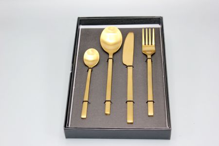 Besteck Golden Cutlery Set 4tlg.