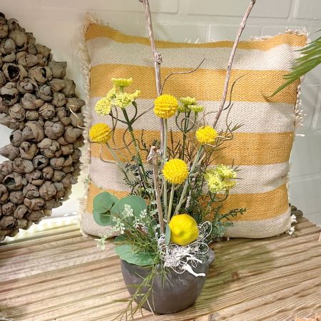 Blumenarrangement 'Zitrone'