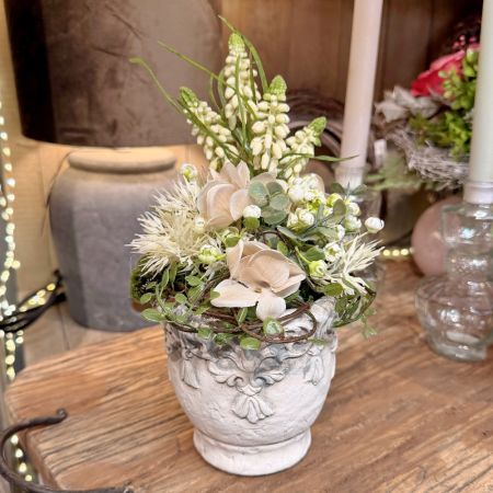 Blumengesteck 'Musacari' cream 