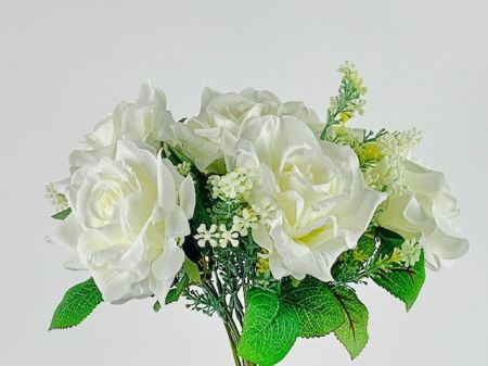 Blumenstrauß, Hochzeitsstrauß, Rosen, weiß